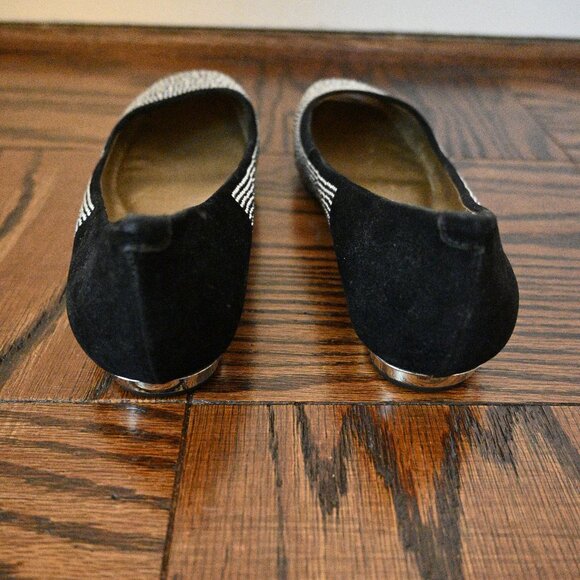 BCBG Rhinestone Flats – Black with Silver Detail – Size 9M - Picture 4 of 7